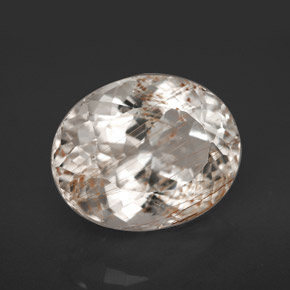 9,61 ctw natürlicher gelber Rutiltopas, Oval Schliff, Transparent