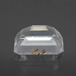 6,25 ctw natürlicher Gold Rutiltopas, Smaragdschliff, Transparent