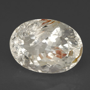 6,80 ctw natürlicher gelber Rutiltopas, Oval Schliff, Transparent