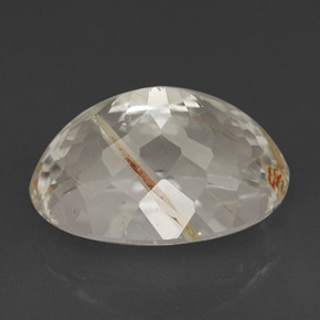 6,80 ctw natürlicher gelber Rutiltopas, Oval Schliff, Transparent