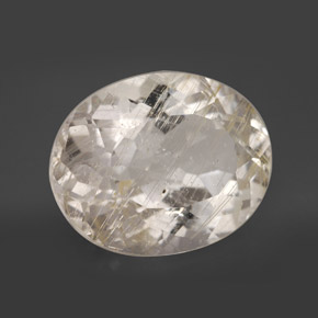 17,25 ctw natürlicher gelber Rutiltopas, Oval Schliff, Transparent