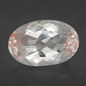 13,78 ctw natürlicher gelber Rutiltopas, Oval Schliff, Transparent