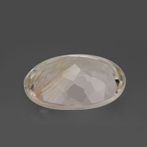 11,37 ctw natürlicher gelber Rutiltopas, Oval Schliff, Transparent