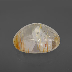 8,38 ctw natürlicher gelber Rutiltopas, Oval Schliff, Transparent