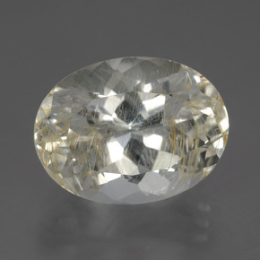 13,64 ctw natürlicher gelber Rutiltopas, Oval Schliff, Transparent