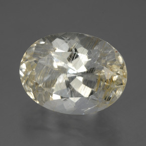 13,64 ctw natürlicher gelber Rutiltopas, Oval Schliff, Transparent
