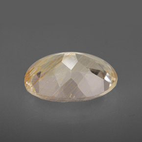 7,03 ctw natürlicher gelber Rutiltopas, Oval Schliff, Transparent