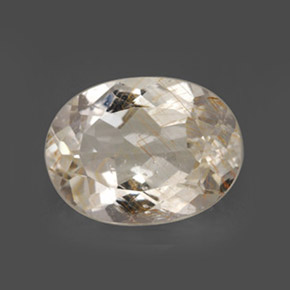 12,03 ctw natürlicher gelber Rutiltopas, Oval Schliff, Transparent