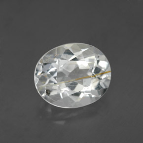 4,63 ctw natürlicher gelber Rutiltopas, Oval Schliff, Transparent