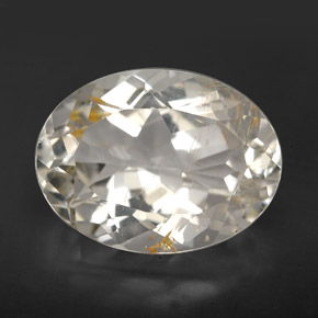 11,24 ctw natürlicher Gold Rutiltopas, Oval Schliff, Transparent