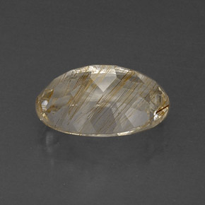 7,55 ctw natürlicher gelber Rutiltopas, Oval Schliff, Transparent