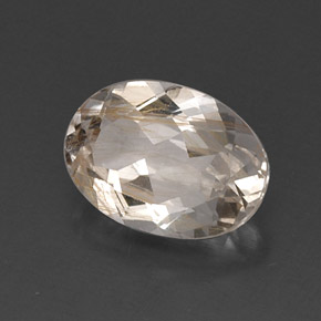 8,02 ctw natürlicher gelber Rutiltopas, Oval Schliff, Transparent