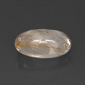 8,02 ctw natürlicher gelber Rutiltopas, Oval Schliff, Transparent