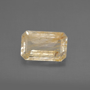 2,69 ctw natürlicher gelber Rutiltopas, Transparent, Transparent / Lichtdurchlässig