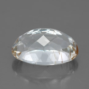 6,49 ctw natürlicher gelber Rutiltopas, Oval Schliff, Transparent