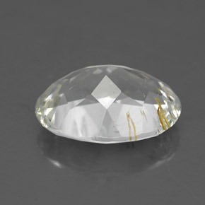 5,18 ctw natürlicher gelber Rutiltopas, Oval Schliff, Transparent