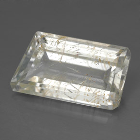 12,42 ctw natürlicher Gold Rutiltopas, Fantasieschliff, Transparent
