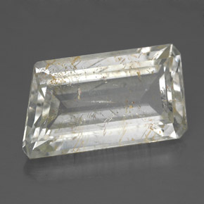 12,42 ctw natürlicher Gold Rutiltopas, Fantasieschliff, Transparent