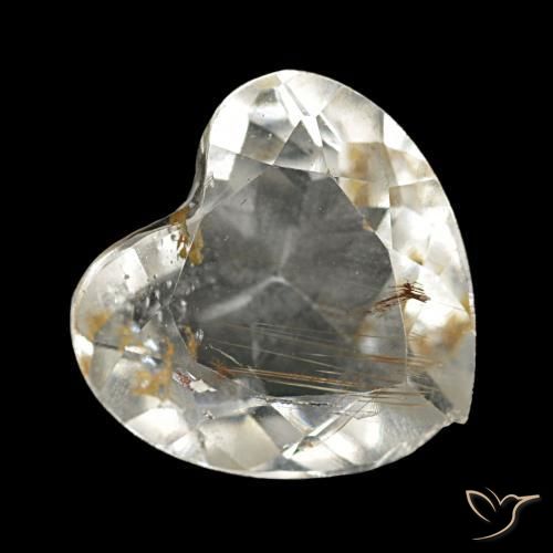2.55ct Gelber Rutiltopas, Herz, Transparent