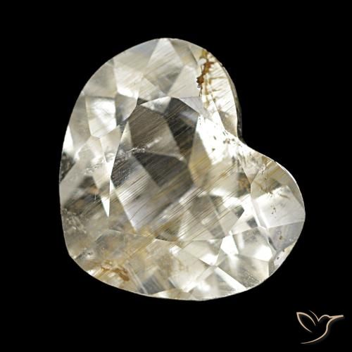 2.50ct Gelber Rutiltopas, Herz, Transparent