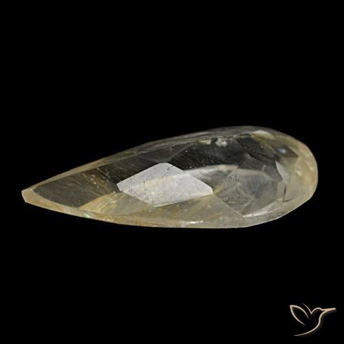 1,75 ctw natürlicher gelber Rutiltopas, Birnenform, Transparent