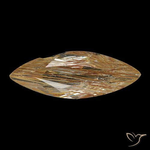 1,20 ctw natürlicher Sehr helles Tawny Brown Rutiltopas, Marquise, Transparent