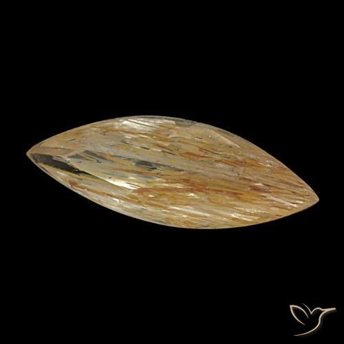 1,45 ctw natürlicher gelber Rutiltopas, Marquise, Transparent