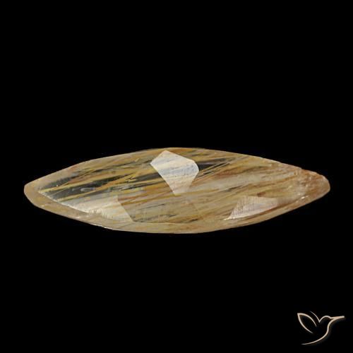1,45 ctw natürlicher gelber Rutiltopas, Marquise, Transparent
