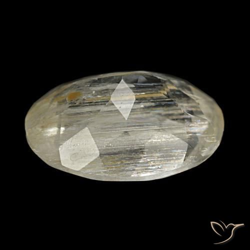 4,00 ctw natürlicher gelber Rutiltopas, Oval Schliff, Transparent