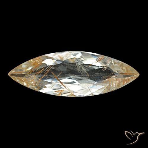 6.64ct Sehr helles Goldbraun Rutiltopas, Marquise, Transparent