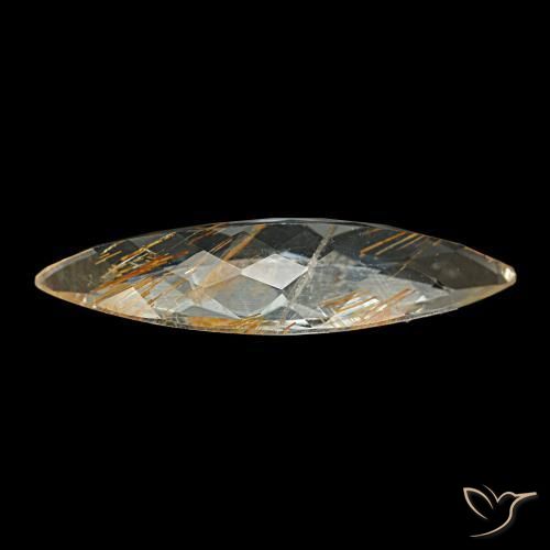 9,17 ctw natürlicher Sehr helles Goldbraun Rutiltopas, Marquise, Transparent