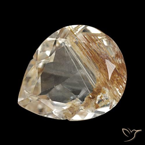 4.78ct Warmes Braun Rutiltopas, Birnenform, Transparent