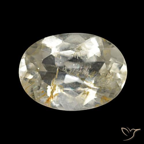 4.50ct Sehr helles Goldbraun Rutiltopas, Oval, Transparent