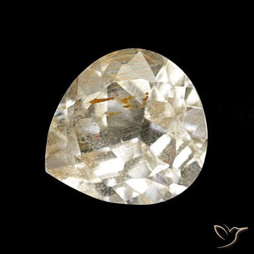2.49ct Sehr helles Goldbraun Rutiltopas, Birnenform, Transparent