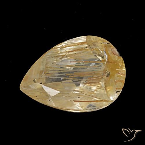 2.78ct Gelber Rutiltopas, Birnenform, Transparent