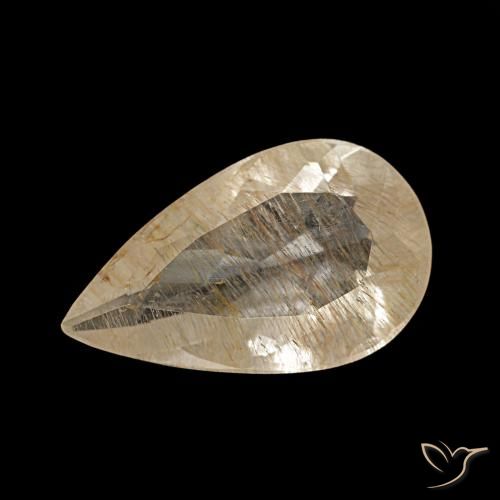 2.36ct Gelber Rutiltopas, Birnenform, Transparent