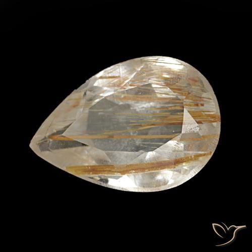 1.40ct Gelber Rutiltopas, Birnenform, Transparent
