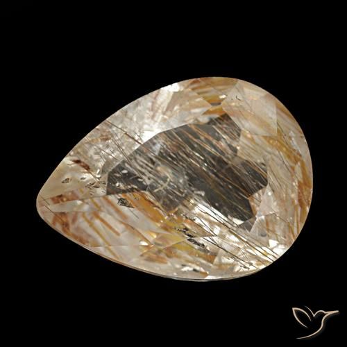2.80ct Brauner Rutiltopas, Birnenform, Transparent