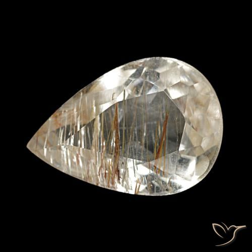 1.97ct Brauner Rutiltopas, Birnenform, Transparent