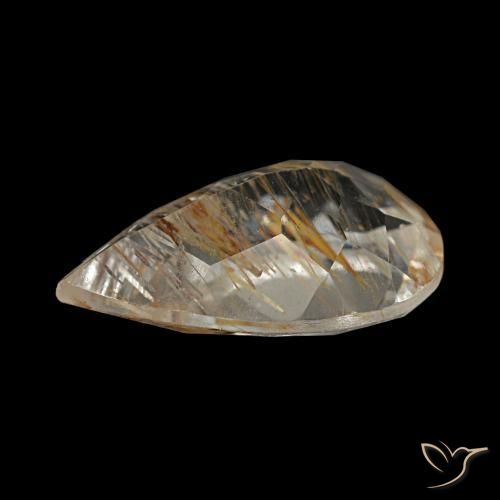 1,97 ctw natürlicher brauner Rutiltopas, Birnenform, Transparent