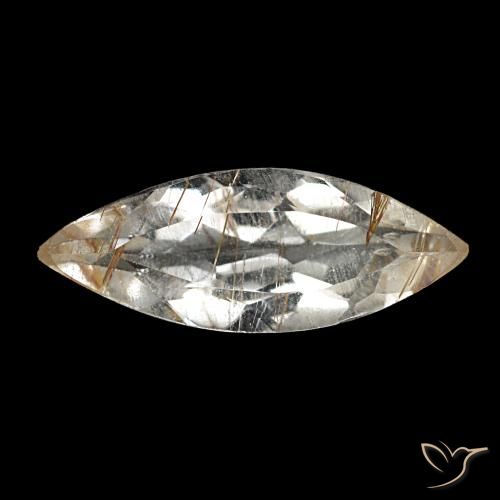 1,40 ctw natürlicher Sehr helles Goldbraun Rutiltopas, Marquise, Transparent