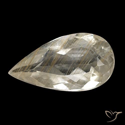 3.48ct Gelber Rutiltopas, Birnenform, Transparent