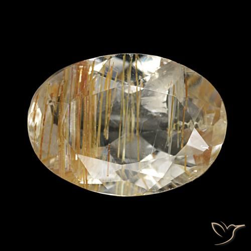 2.74ct sehr helles goldbraun rutiltopas, oval, transparent
