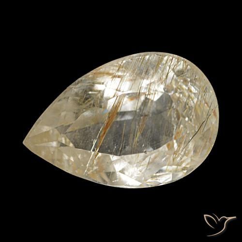 2.28ct Gelber Rutiltopas, Birnenform, Transparent