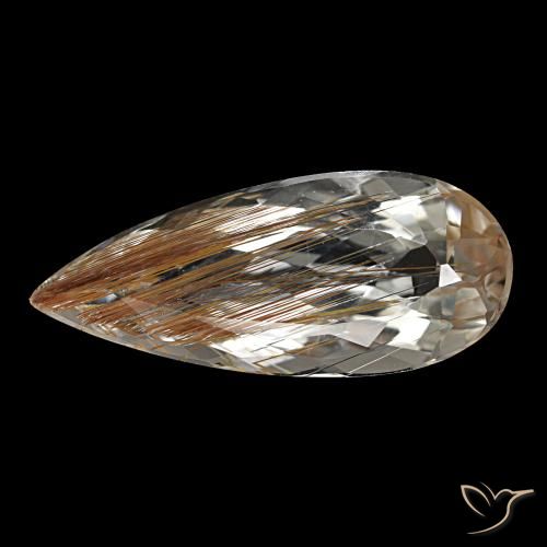 5.48ct Brauner Rutiltopas, Birnenform, Transparent