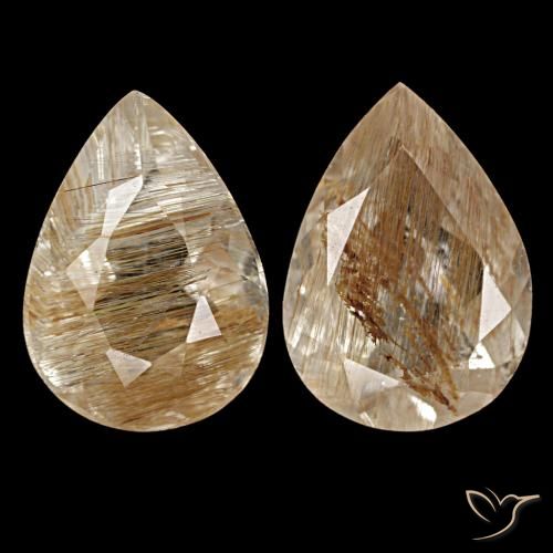 5,13 ct natürliche brauner Rutiltopas-Edelsteine, Birnenform, Transparent