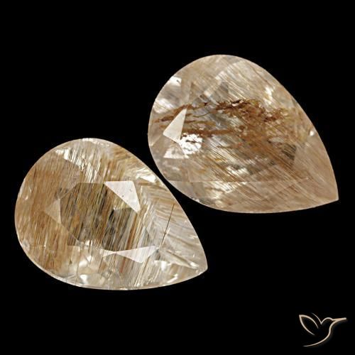 5,13 ct natürliche brauner Rutiltopas-Edelsteine, Birnenform, Transparent