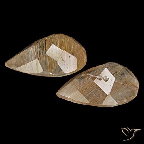 5,13 ct natürliche brauner Rutiltopas-Edelsteine, Birnenform, Transparent