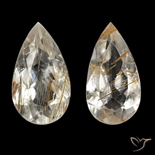 4,03 ct natürliche gelber Rutiltopas-Edelsteine, Birnenform, Transparent