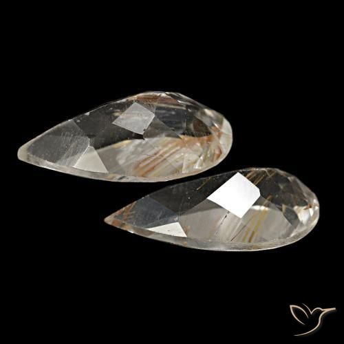 4,03 ct natürliche gelber Rutiltopas-Edelsteine, Birnenform, Transparent
